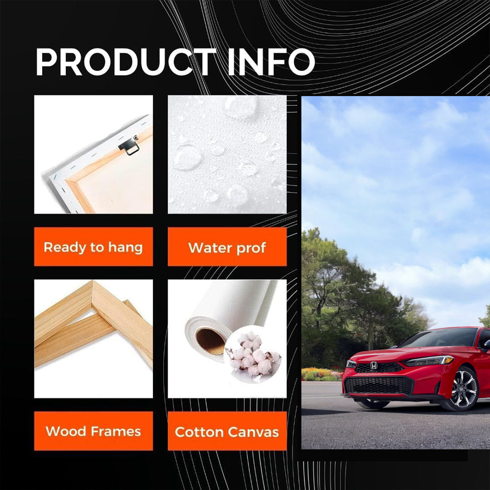 Honda Civic Cruising - Stylish Ride on Open Road