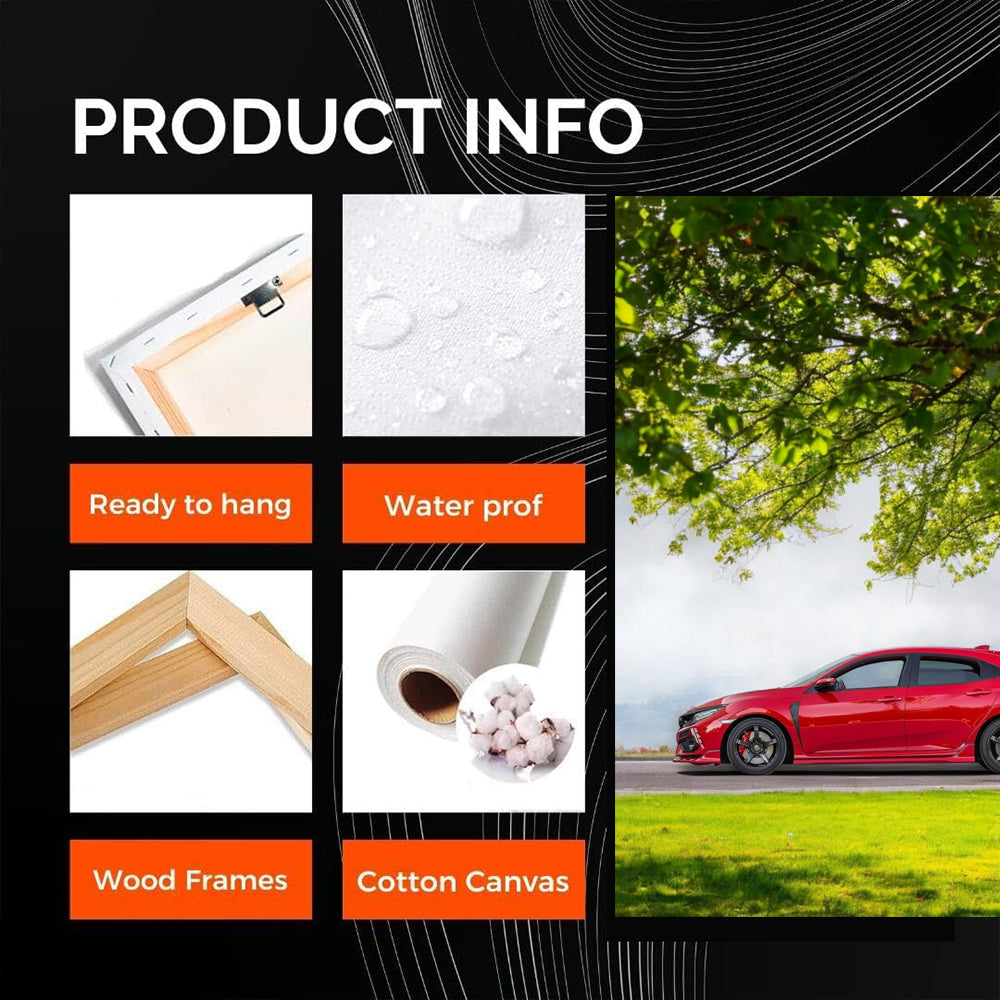 Red Honda Civic Roaming Freely in Nature - Timeless Classic