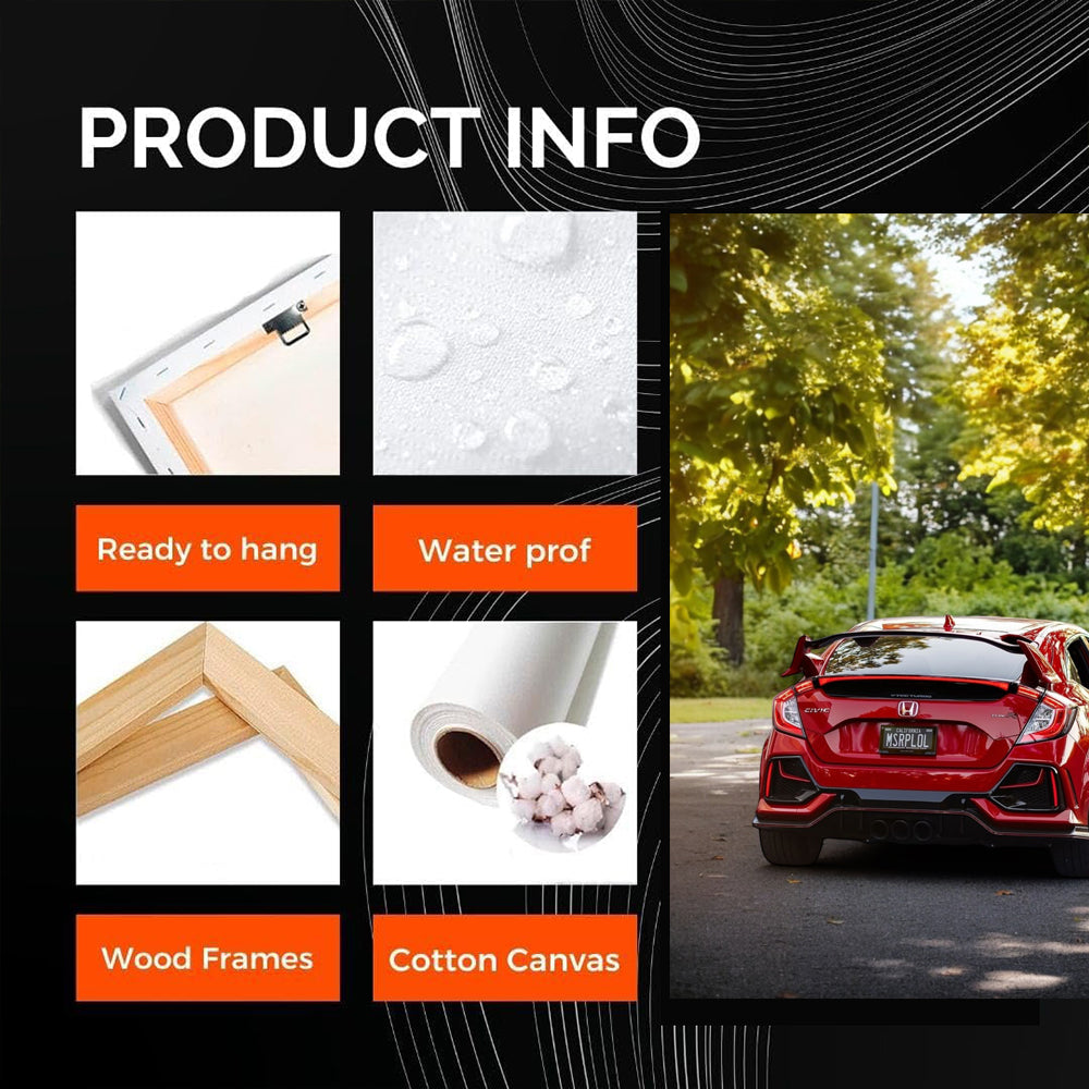 Red Honda Civic in Nature - Compact Marvel