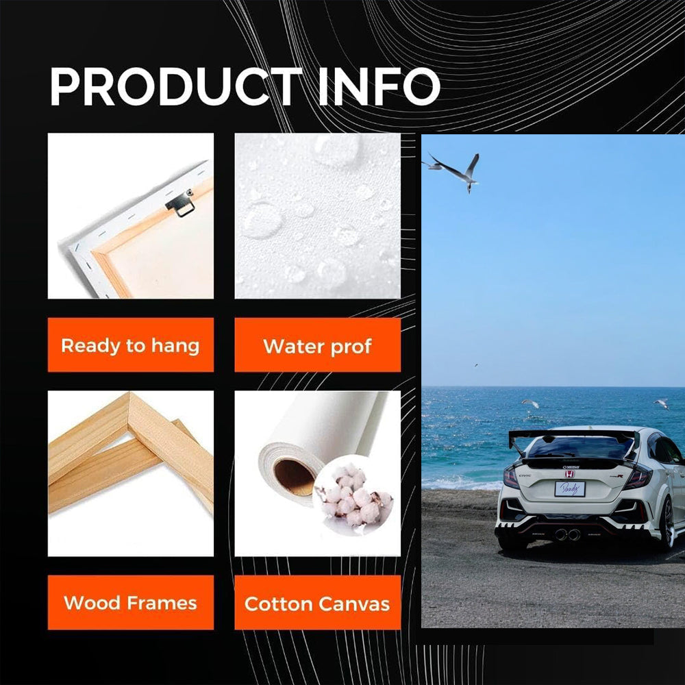 Honda Civic by Ocean - Sleek and Stylish Ride