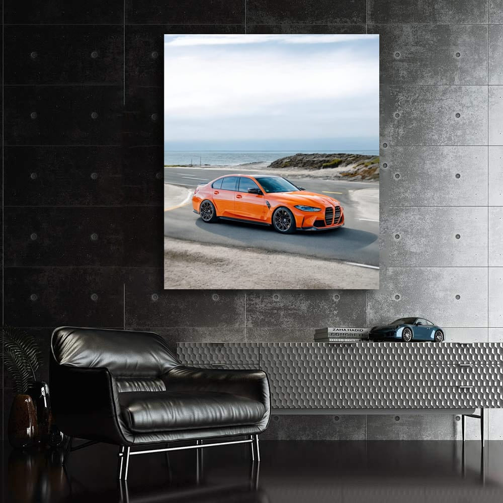 Juicy Orange Bmw M3 G8 Wall Art