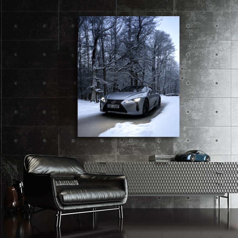 Grey Lexus LC 500h in Winter - Stylish and Sophisticated
