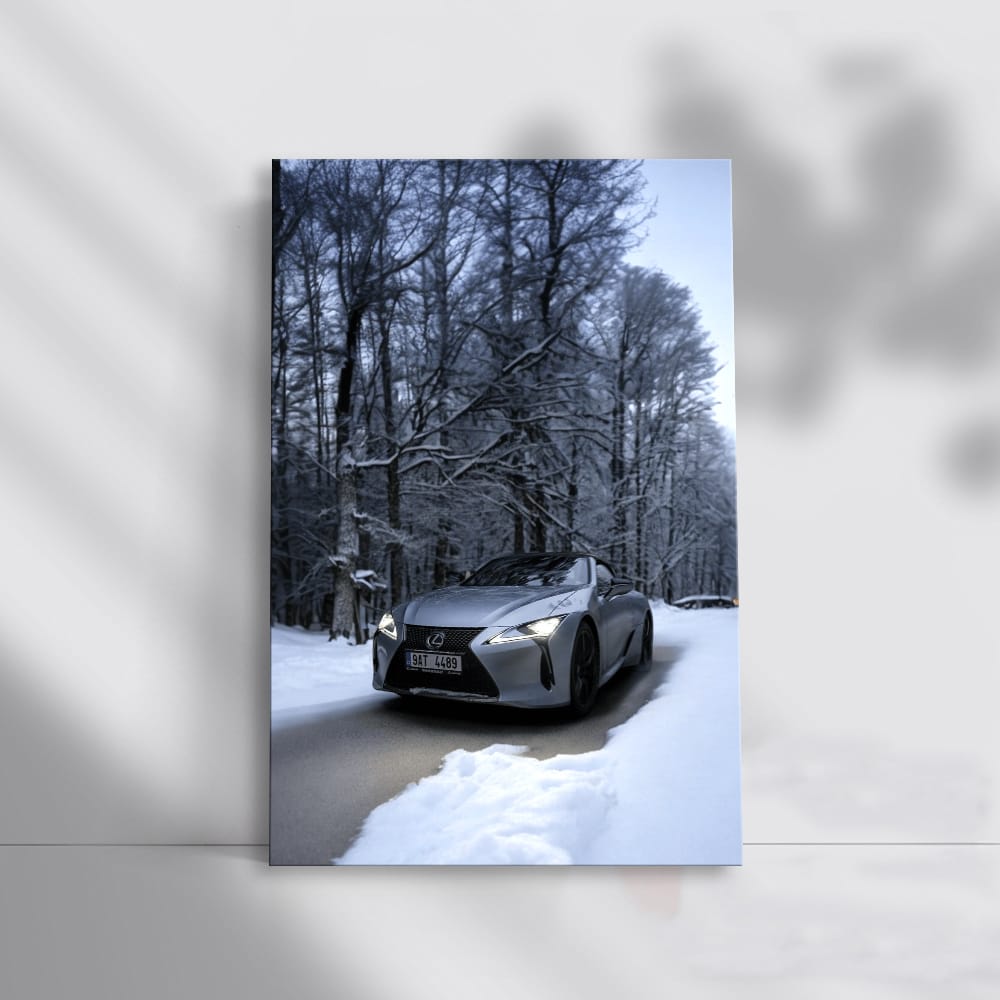 Grey Lexus LC 500h in Winter - Stylish and Sophisticated