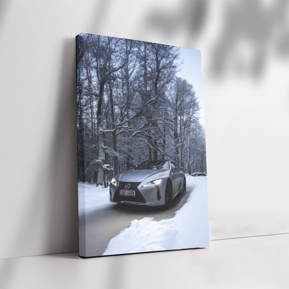 Grey Lexus LC 500h in Winter - Stylish and Sophisticated