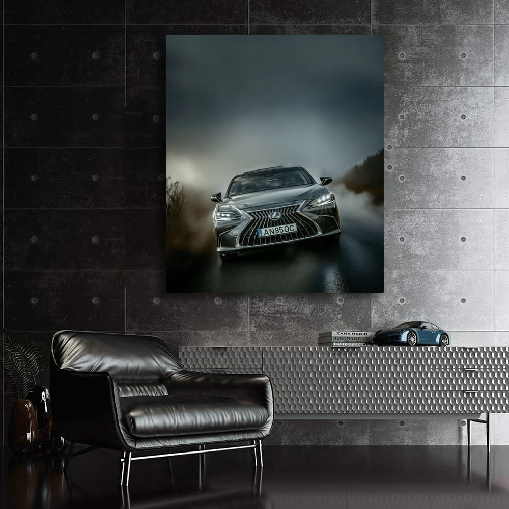 Lexus ES Enveloped in Fog - Sleek Elegance