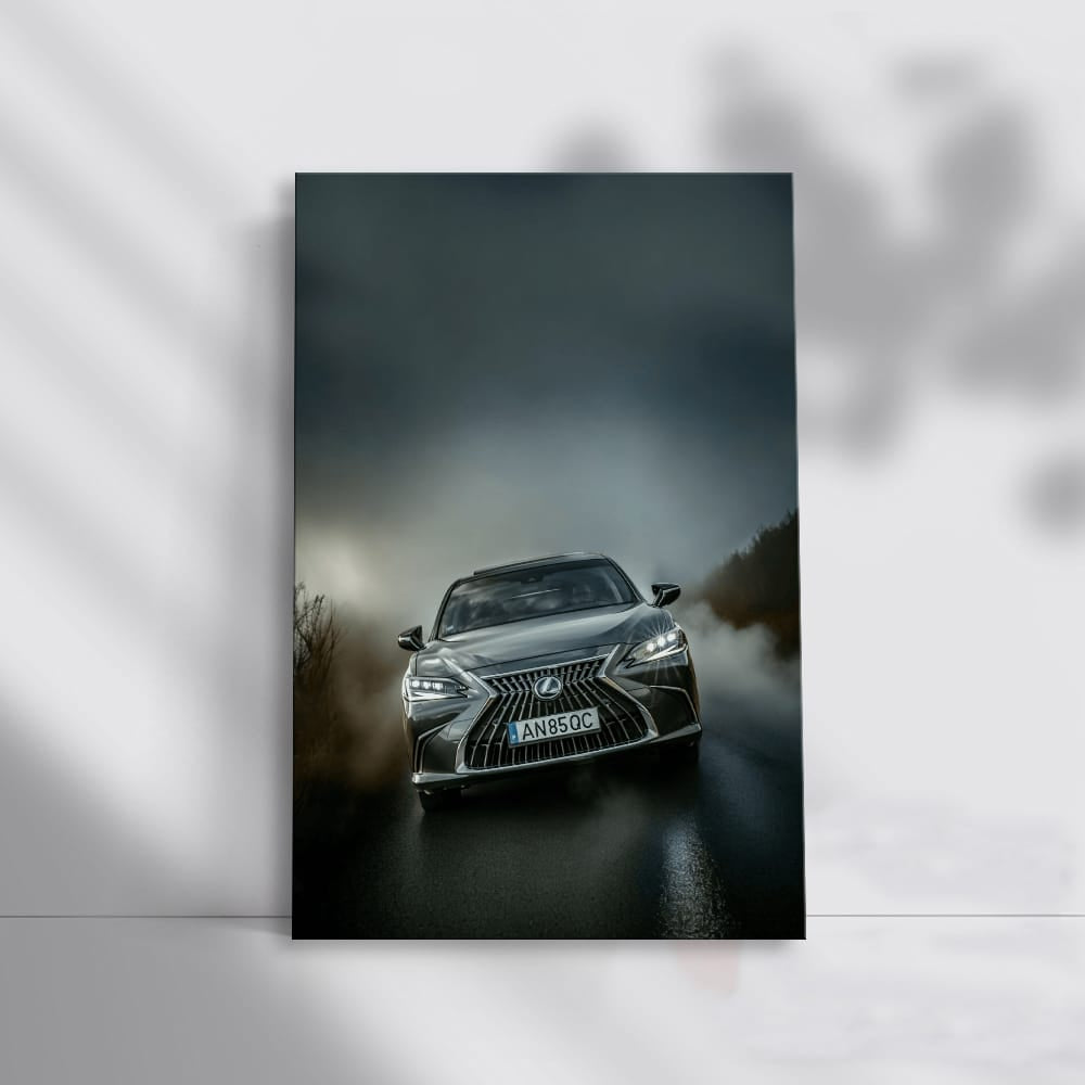 Lexus ES Enveloped in Fog - Sleek Elegance