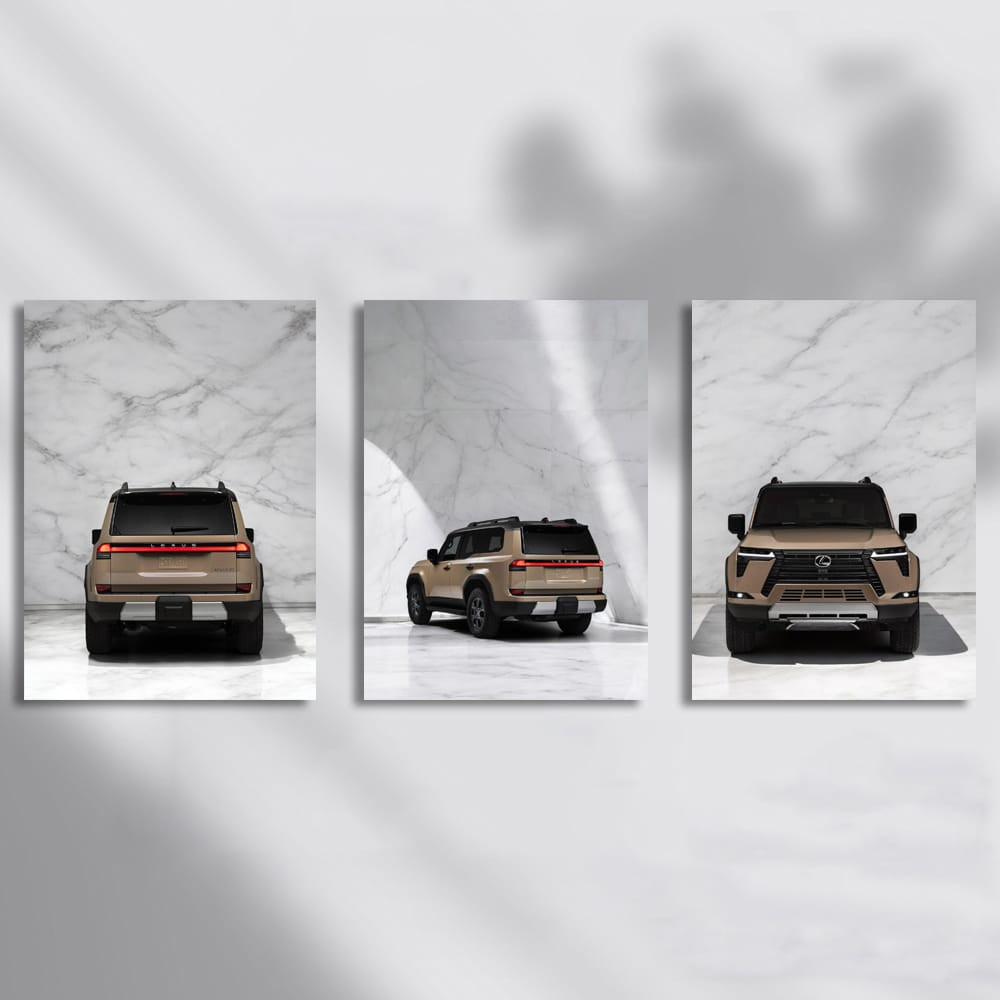 Lexus GX Overtrail+ SUV White Marble Set of 3