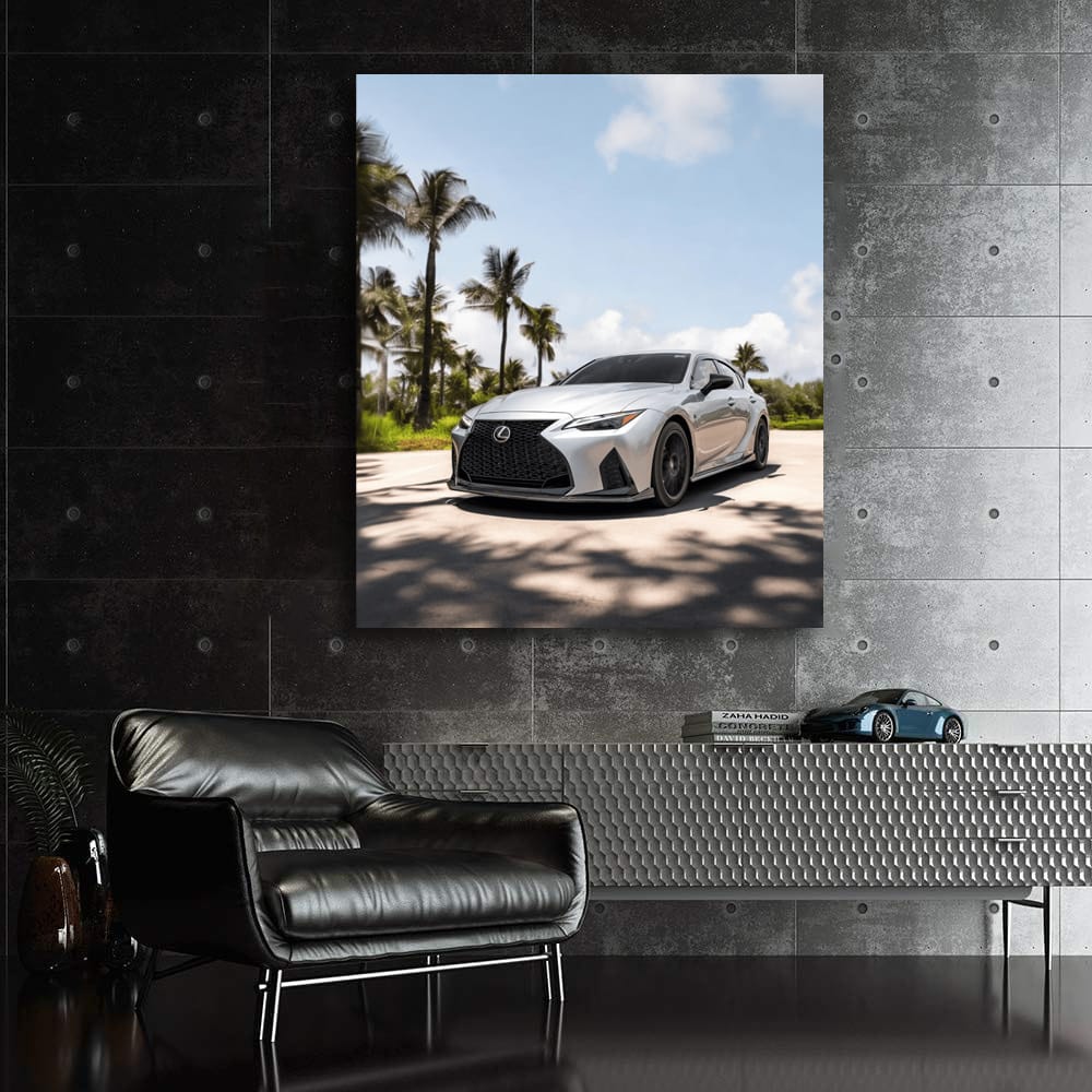 Lexus IS 500: Elegance and Power Beneath Palm Trees