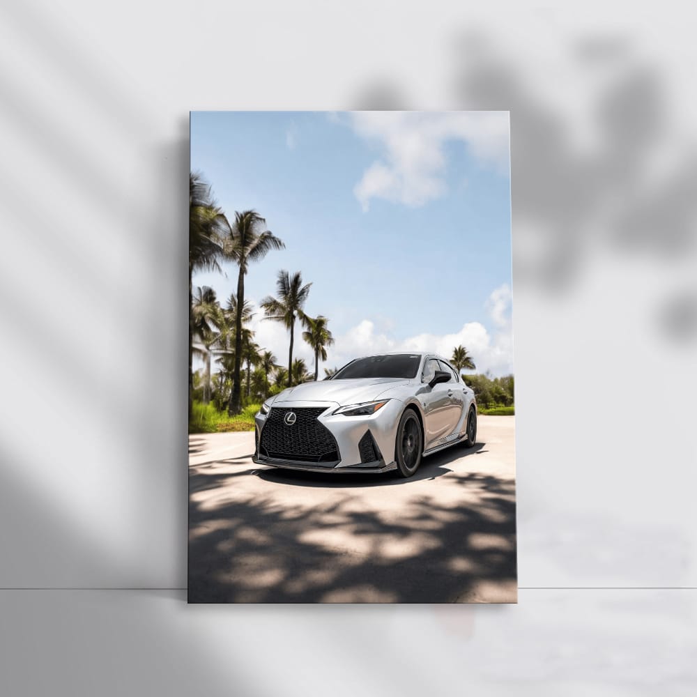 Lexus IS 500: Elegance and Power Beneath Palm Trees