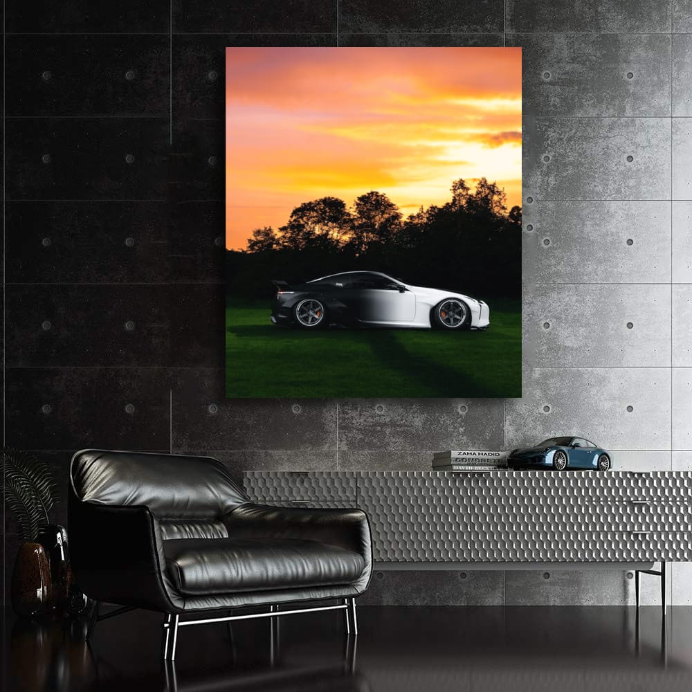 Sunset Over Lexus LC500 - Elegance and Performance