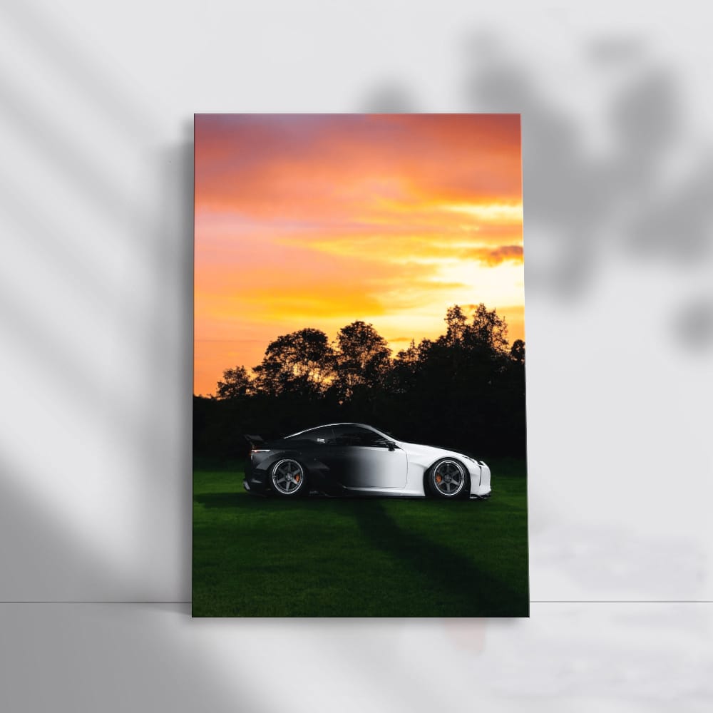 Sunset Over Lexus LC500 - Elegance and Performance