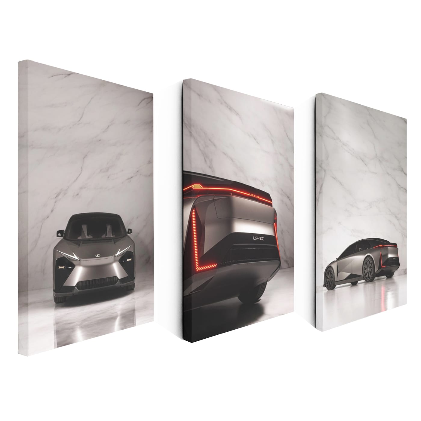 Lexus LF-ZC White Marble Set of 3