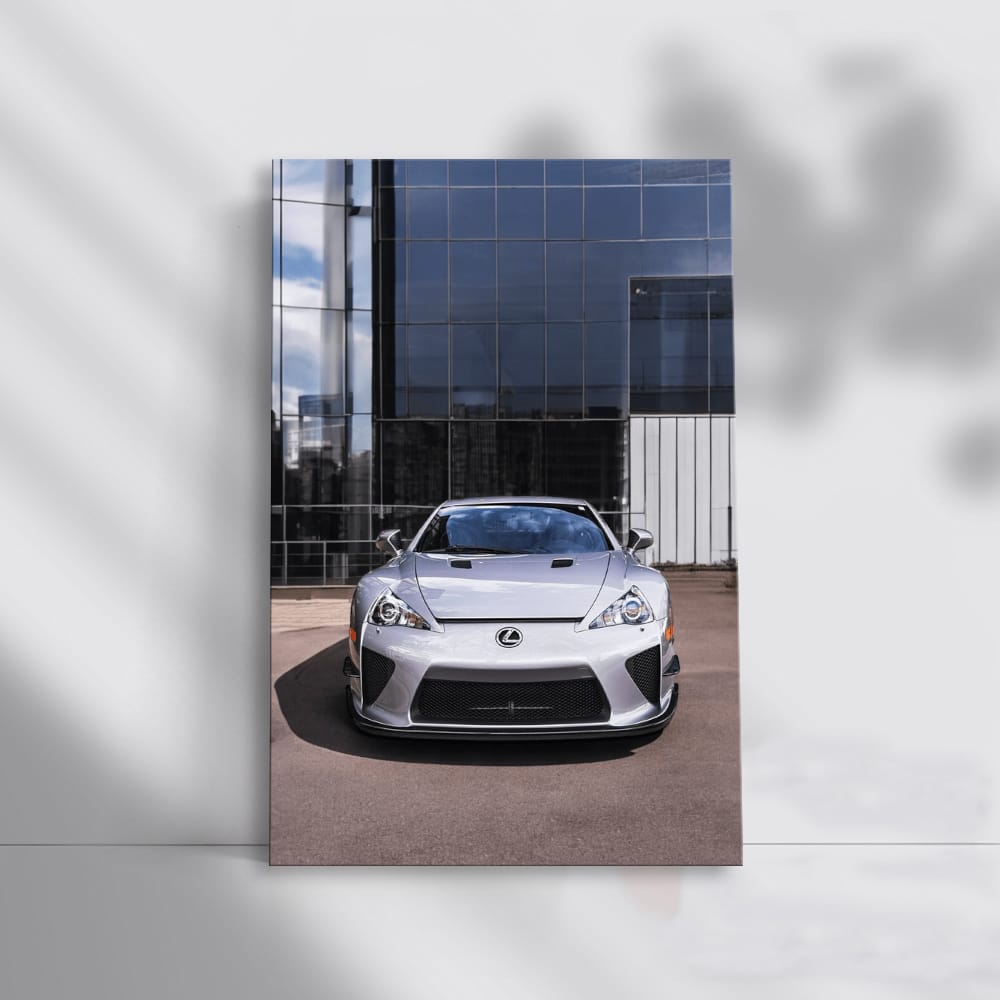 Sleek Lexus LFA in Glass Building - Symbol of Luxury