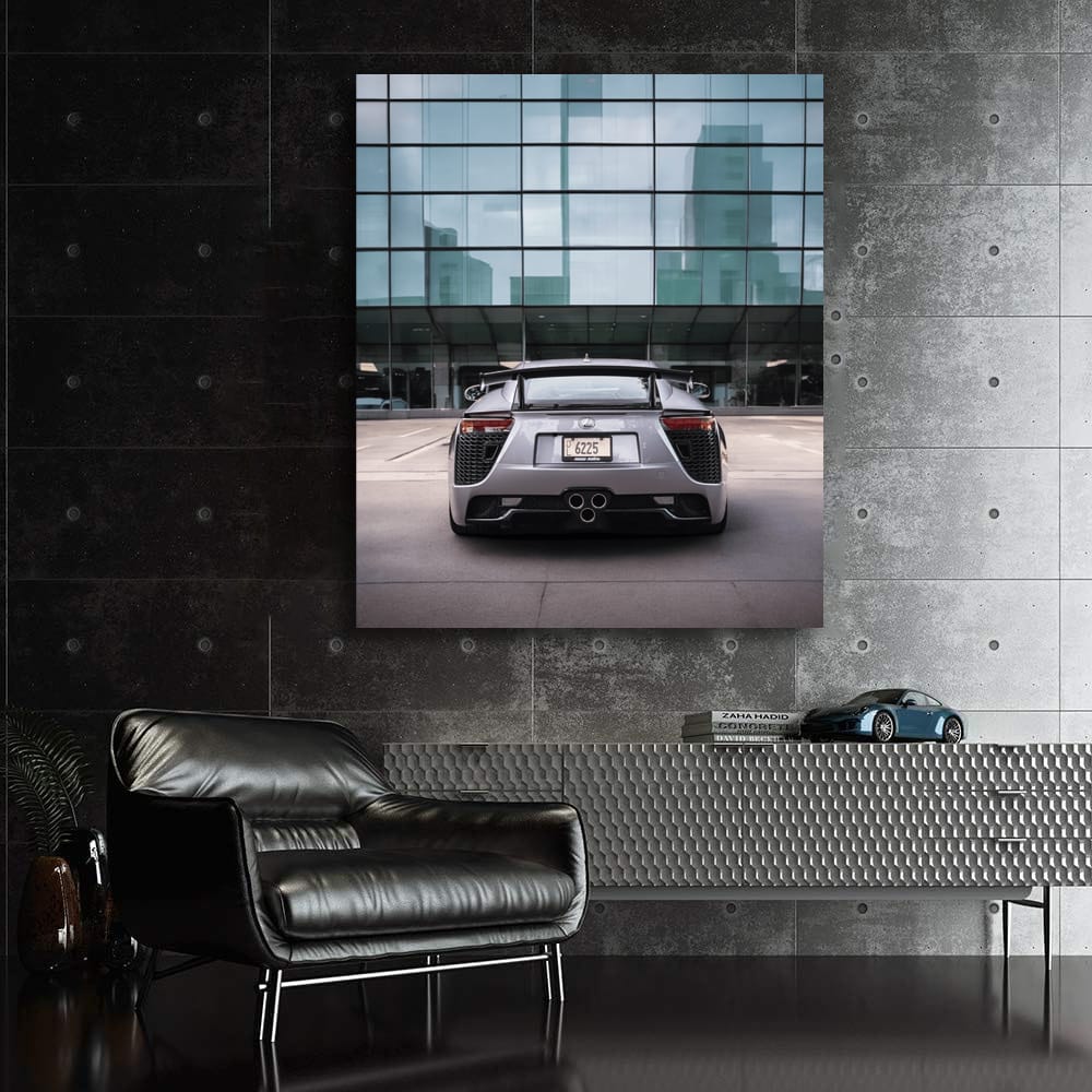 Lexus LFA in Glass Building - Speed and Elegance Captured