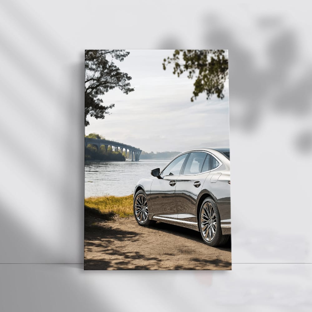 Lexus LS 500 Beside River - Elegant Luxury Drive