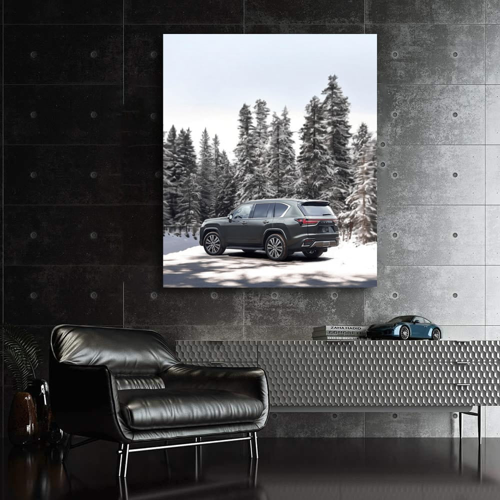 Lexus LX 600 Navigates Snowy Forest - Rugged Elegance