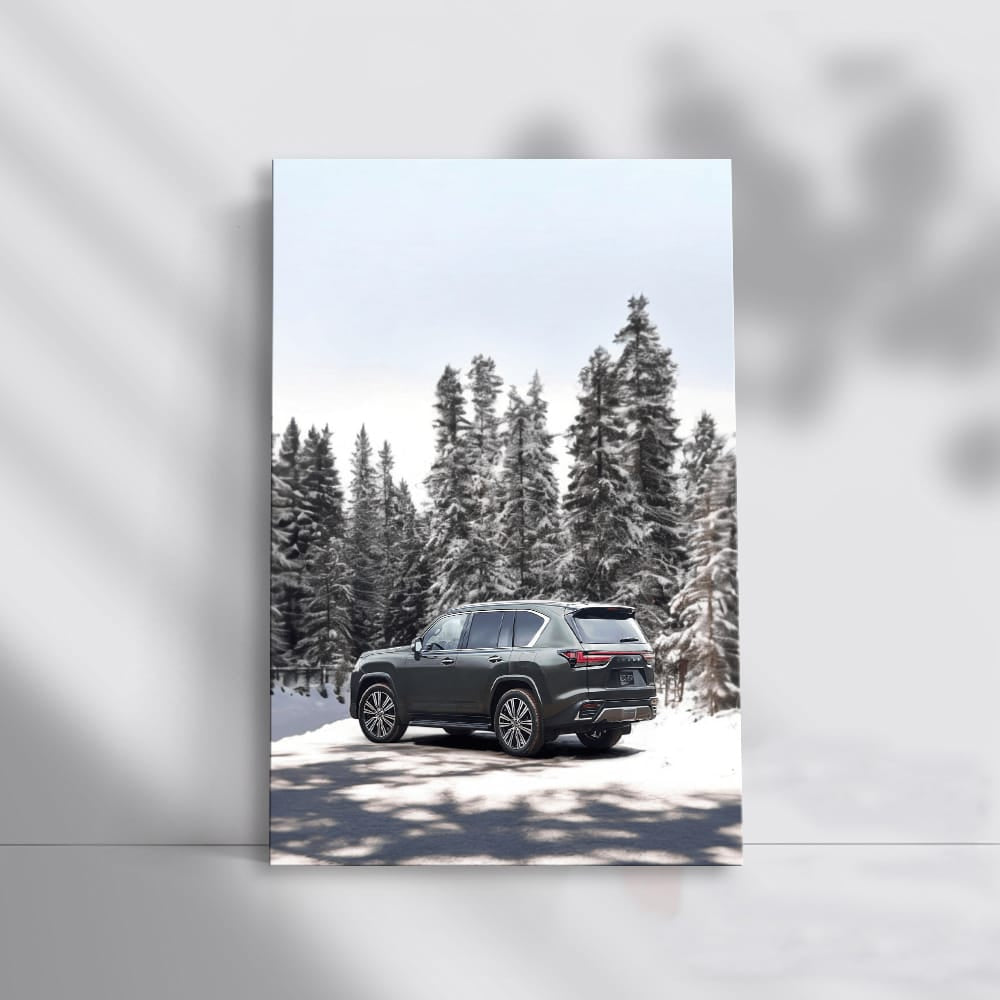 Lexus LX 600 Navigates Snowy Forest - Rugged Elegance