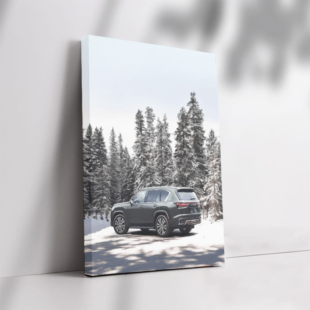 Lexus LX 600 Navigates Snowy Forest - Rugged Elegance