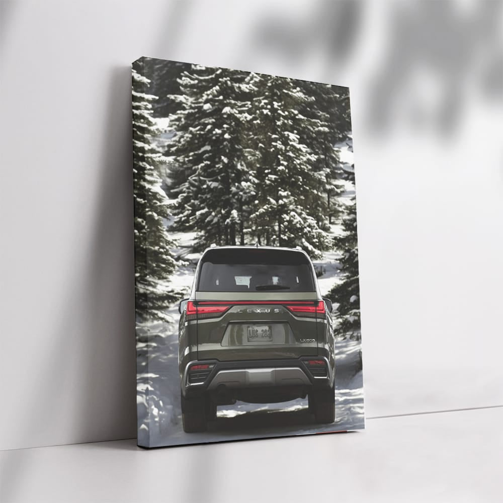 Lexus LX 600 Navigates Snowy Forest - Rugged Elegance