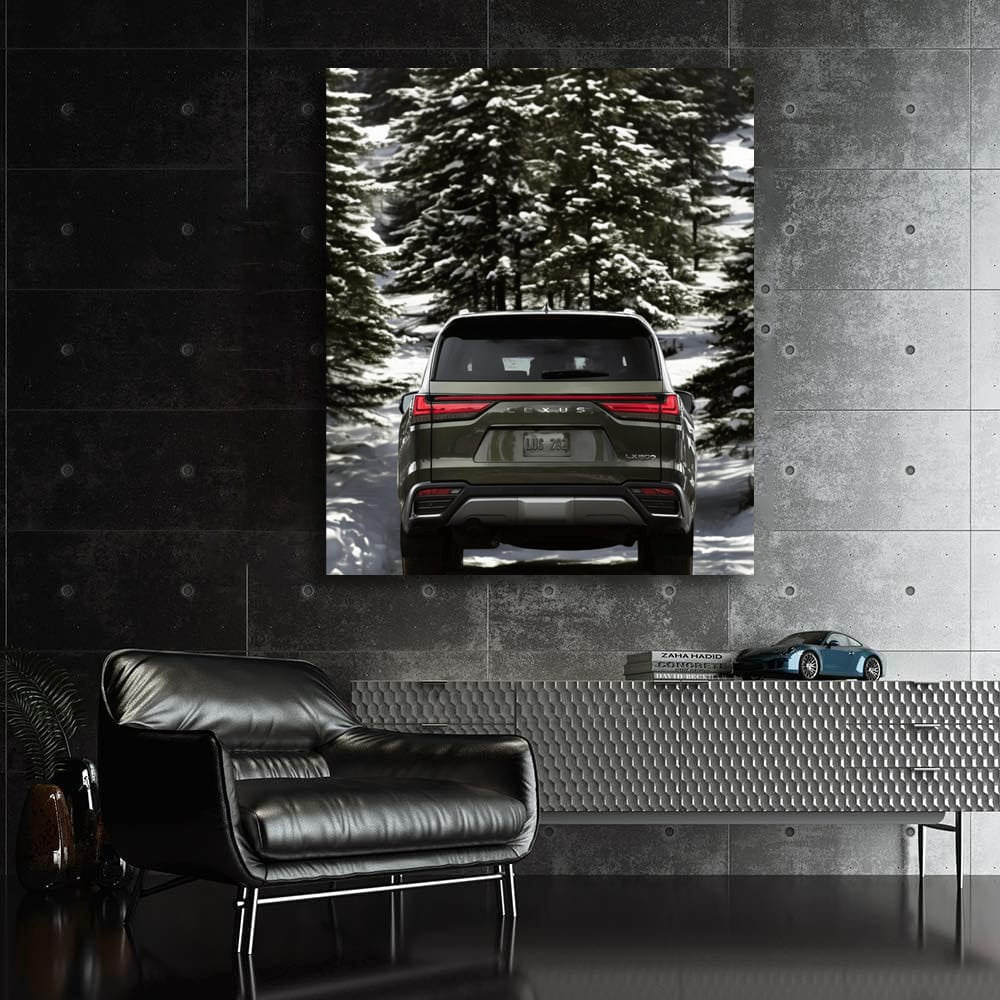 Lexus LX 600 Navigates Snowy Forest - Rugged Elegance