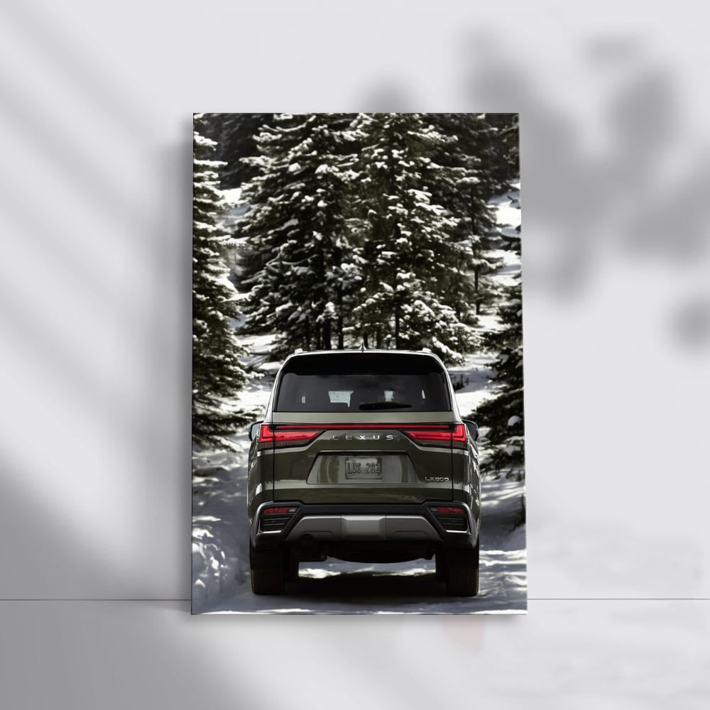 Lexus LX 600 Navigates Snowy Forest - Rugged Elegance