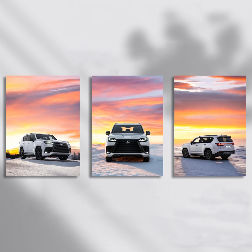 Lexus LX At Sunset Set of 3