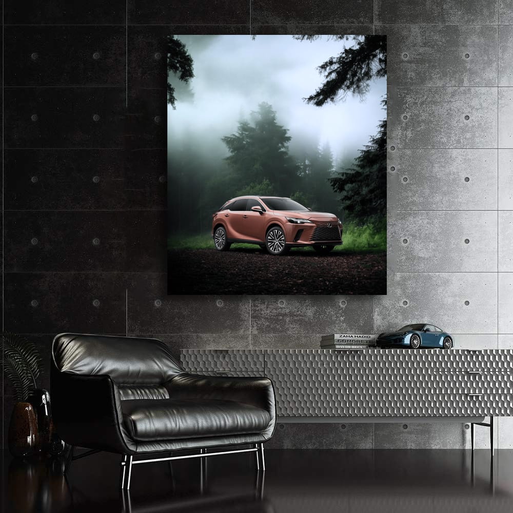 Lexus RX Enveloped in Mist - Elegant SUV in Action