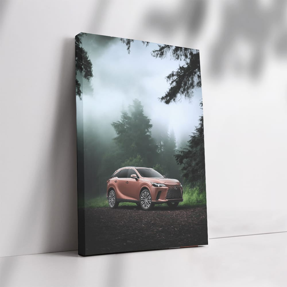 Lexus RX Enveloped in Mist - Elegant SUV in Action
