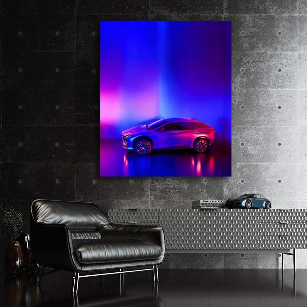 Neon Lexus RZ450e - Futuristic Elegance on Wheels