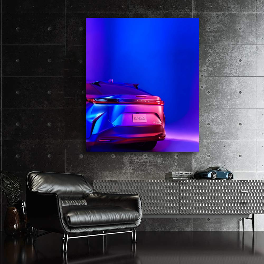 Neon Lexus RZ450e - Futuristic Electric Elegance