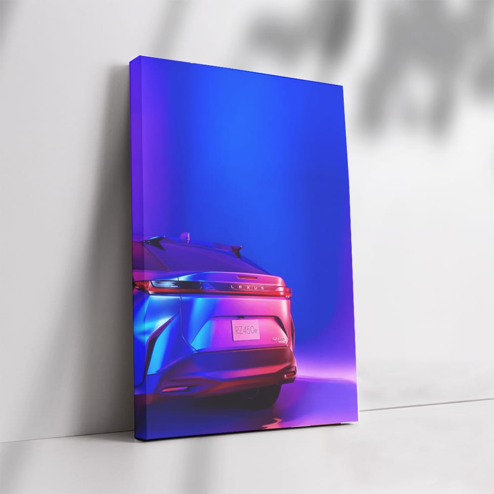 Neon Lexus RZ450e - Futuristic Electric Elegance