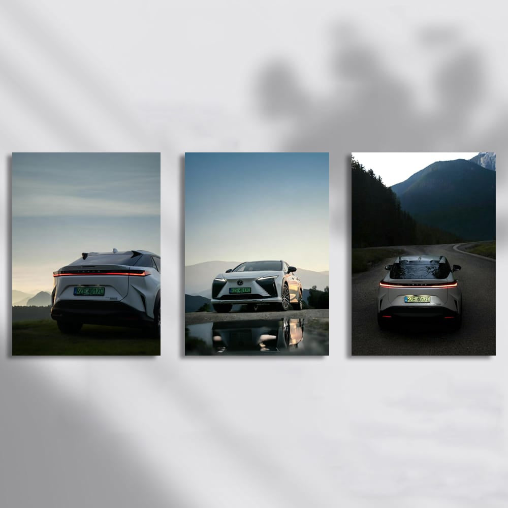 Lexus RZ Against The Backdrop Of Mountains Set of 3