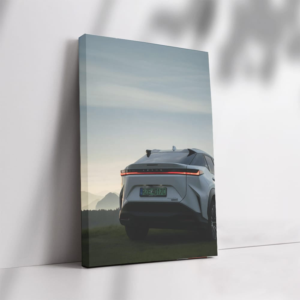 Lexus RZ with Majestic Mountains - Elegant and Powerful
