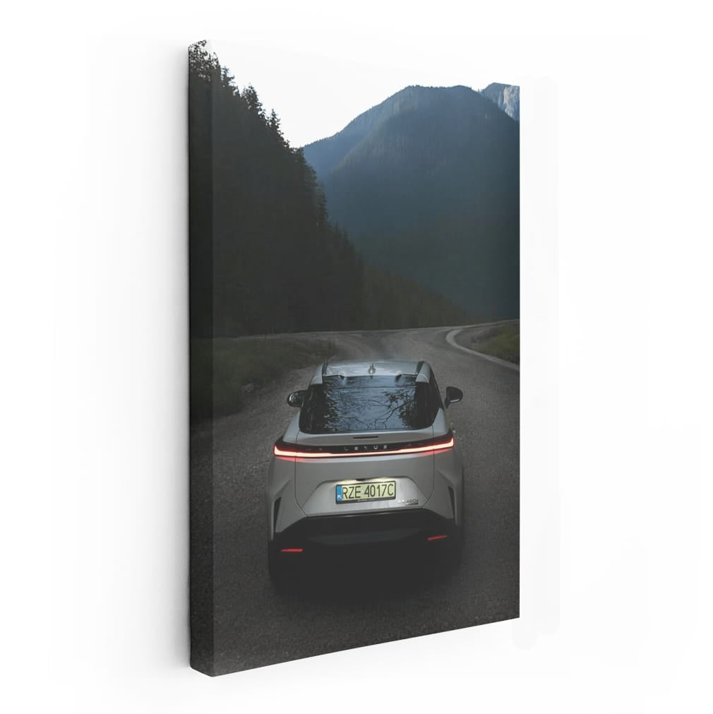 Lexus RZ in Majestic Mountain Setting - Elegance Redefined