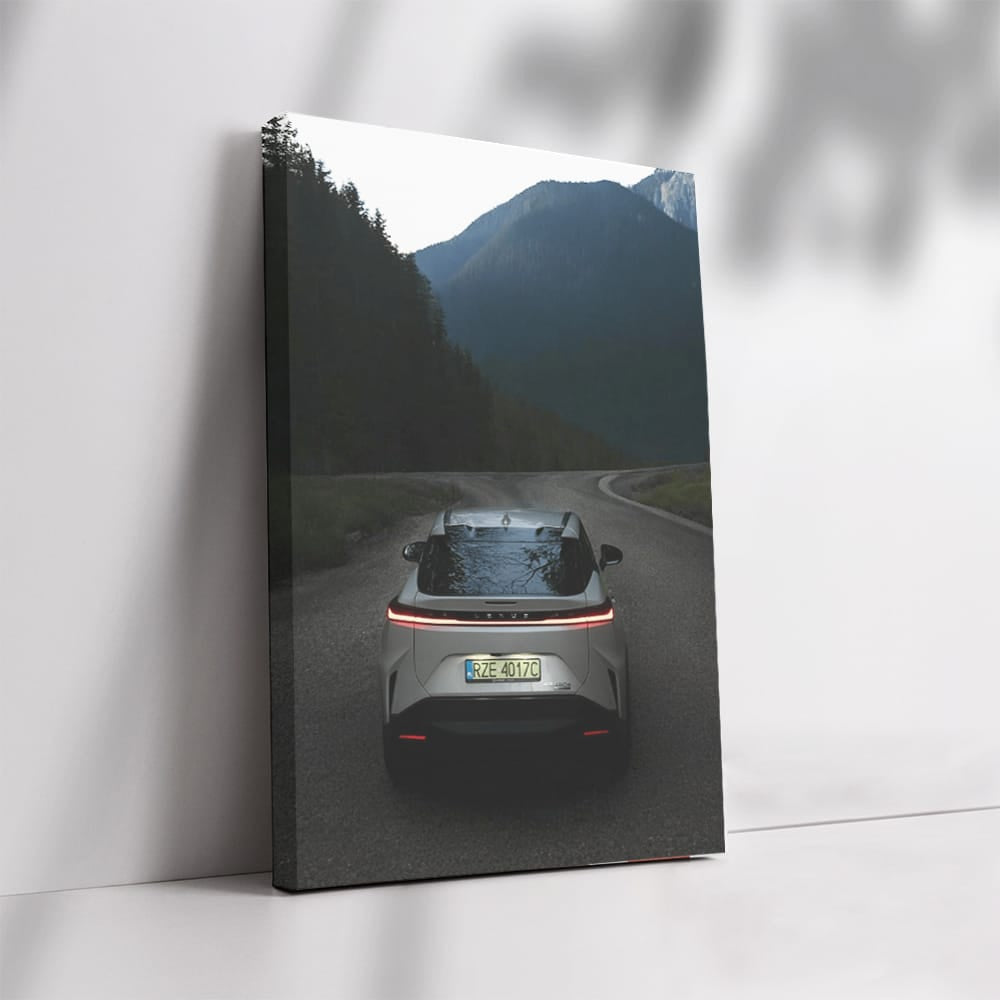 Lexus RZ in Majestic Mountain Setting - Elegance Redefined