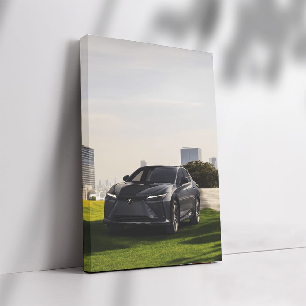 Lexus with Cityscape Backdrop - Elegance Meets Urban Drive