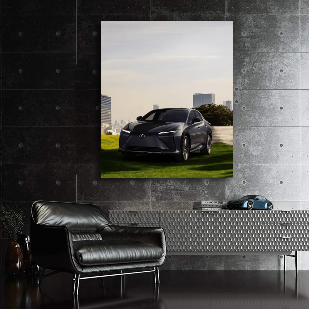 Lexus with Cityscape Backdrop - Elegance Meets Urban Drive