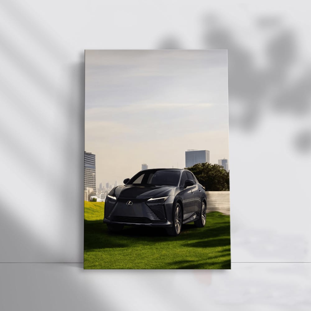 Lexus with Cityscape Backdrop - Elegance Meets Urban Drive
