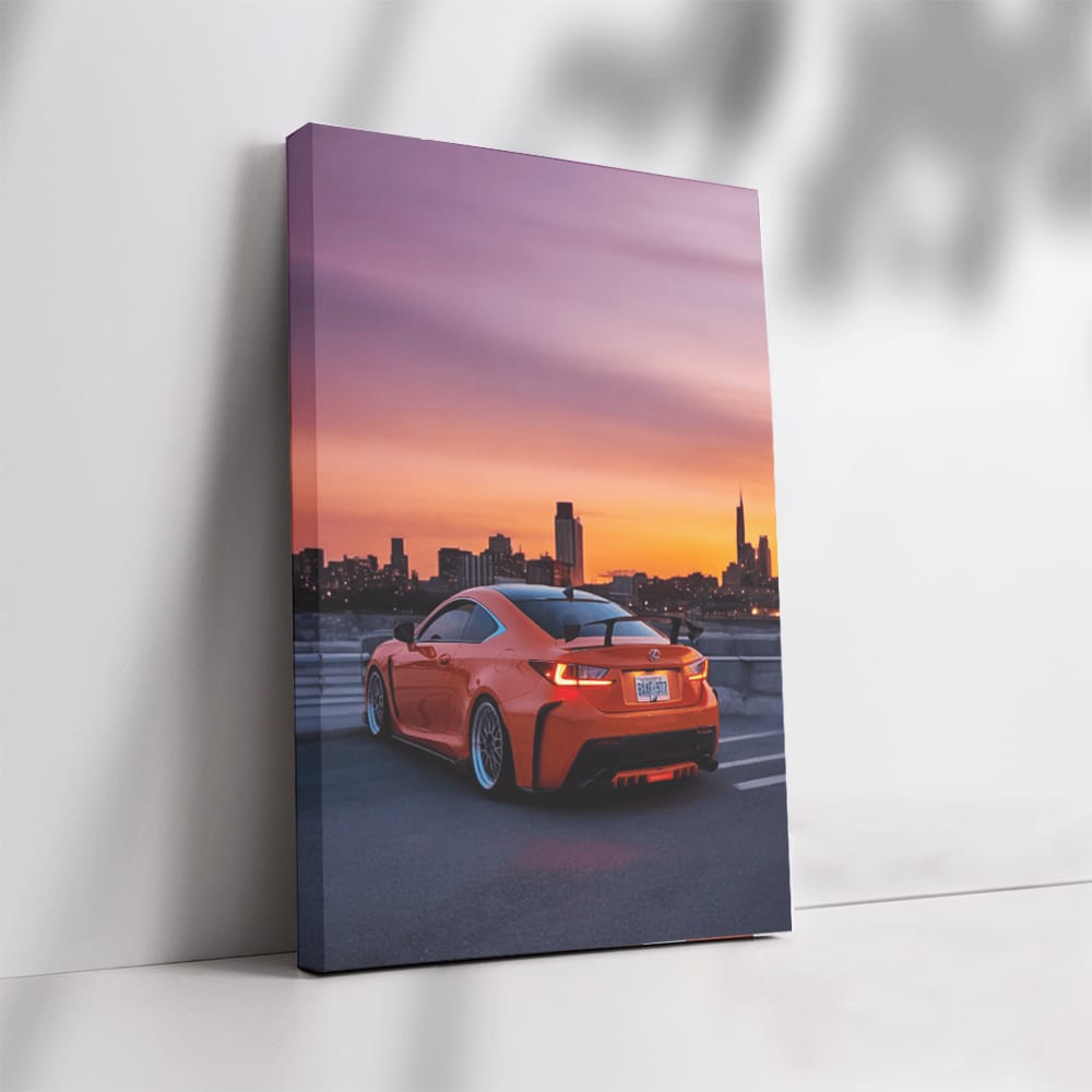 Lexus Elegance at Sunset: Cityscape Marvel