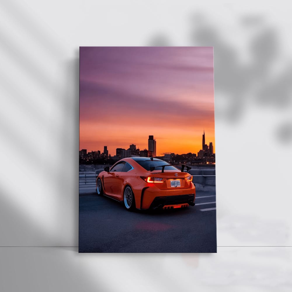 Lexus Elegance at Sunset: Cityscape Marvel