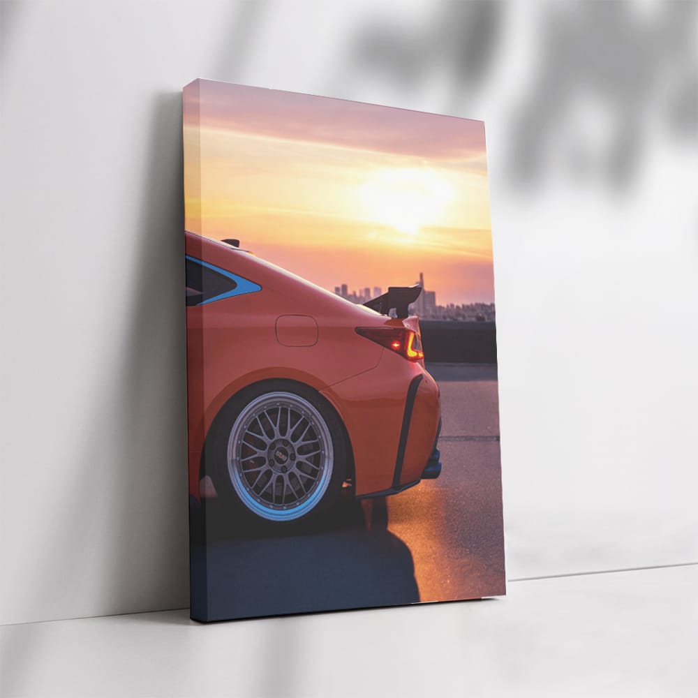 Lexus Silhouetted Against Sunset - Urban Elegance in Motion