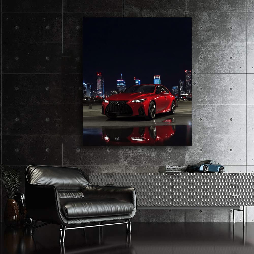 Nighttime Lexus Elegance - Sleek and Sophisticated Ride