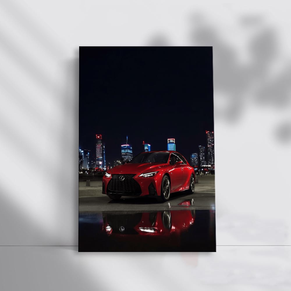 Nighttime Lexus Elegance - Sleek and Sophisticated Ride