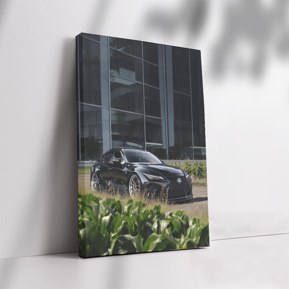 Sleek Lexus Black Glass Building - Symbol of Modern Luxury