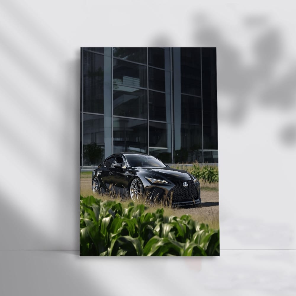 Sleek Lexus Black Glass Building - Symbol of Modern Luxury