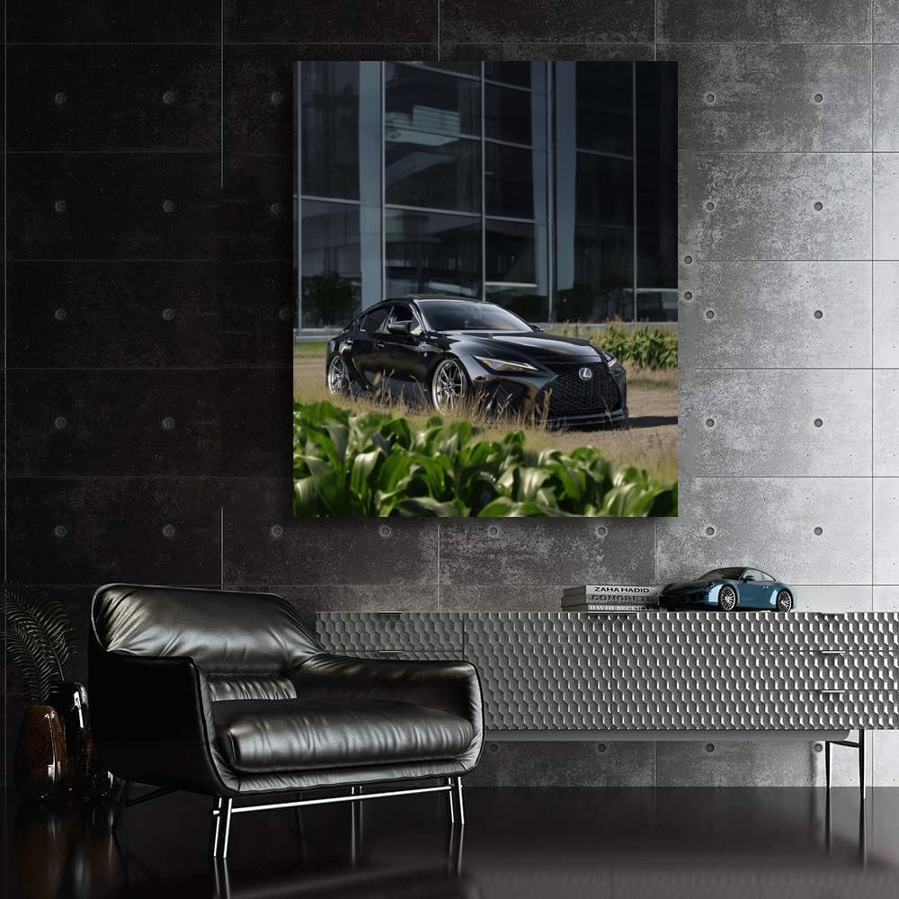 Sleek Lexus Black Glass Building - Symbol of Modern Luxury