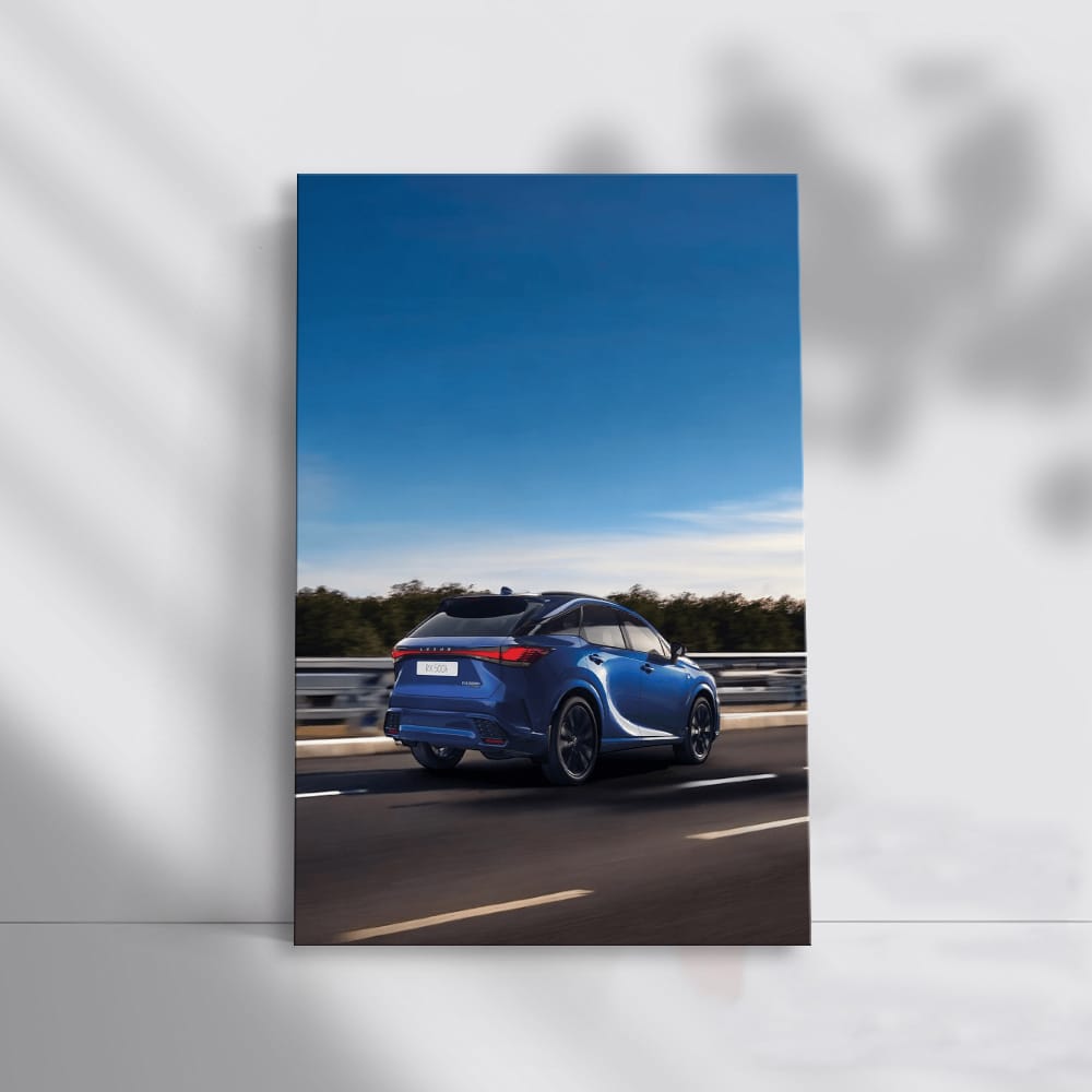 Sleek Lexus RX in Blue Cruising Highway - Style Meets Power