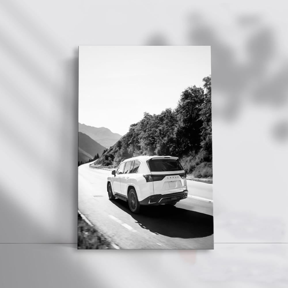 Lexus Black and White Mountain Drive - Elegant Adventure