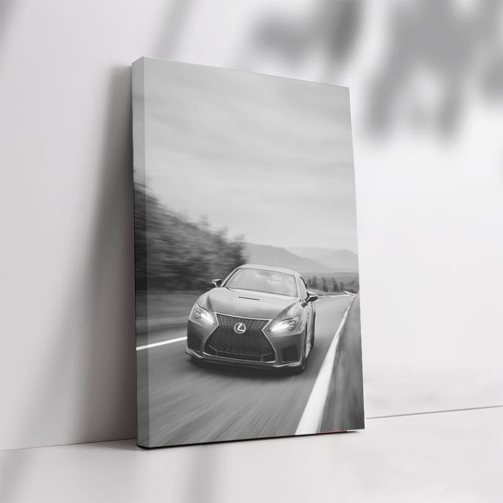 Sleek Lexus Black and White on Highway - Elegance in Motion