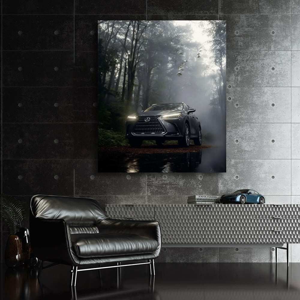 Lexus in Misty Woods - Elegance Meets Adventure